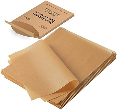 Katbite 265Pcs 10×15 inches Parchment Paper Sheets, Heavy Duty Unbleached Baking Paper, Pre-cut and Oil Proof Perfect for Steaming Cooking Bread Cake & Wrapping Foods