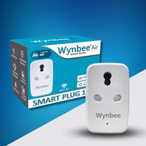 Wynbee Air Wifi Smart Plug 16Amp by Jio IoT with Energy Monitoring – Ideal for ACs, Geysers & water Pumps – Voice Control with Amazon Alexa and Google Assistant (16A)