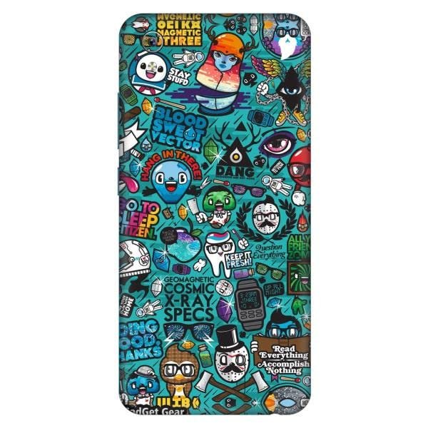 Gadget Gear Vinyl Skin Back Sticker (Not a Cover) Crazy Boom (59) Mobile Skin Compatible with VIVO Y91i (Only Back Panel Coverage Sticker)