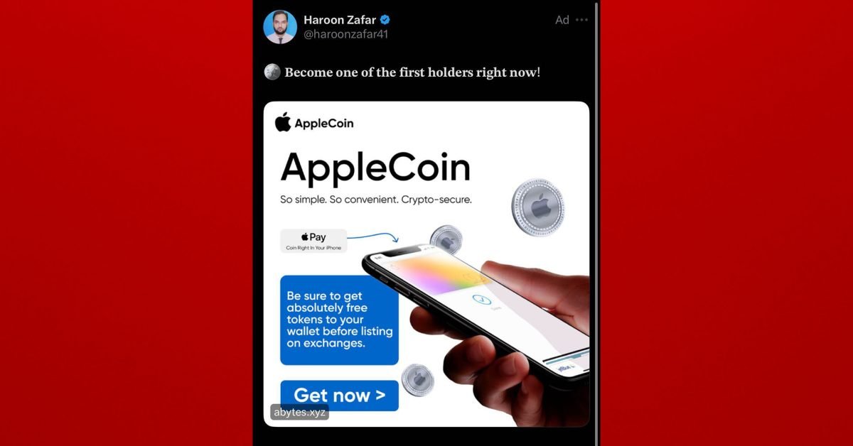 PSA: Warn your non-techy friends about fake AppleCoin ads