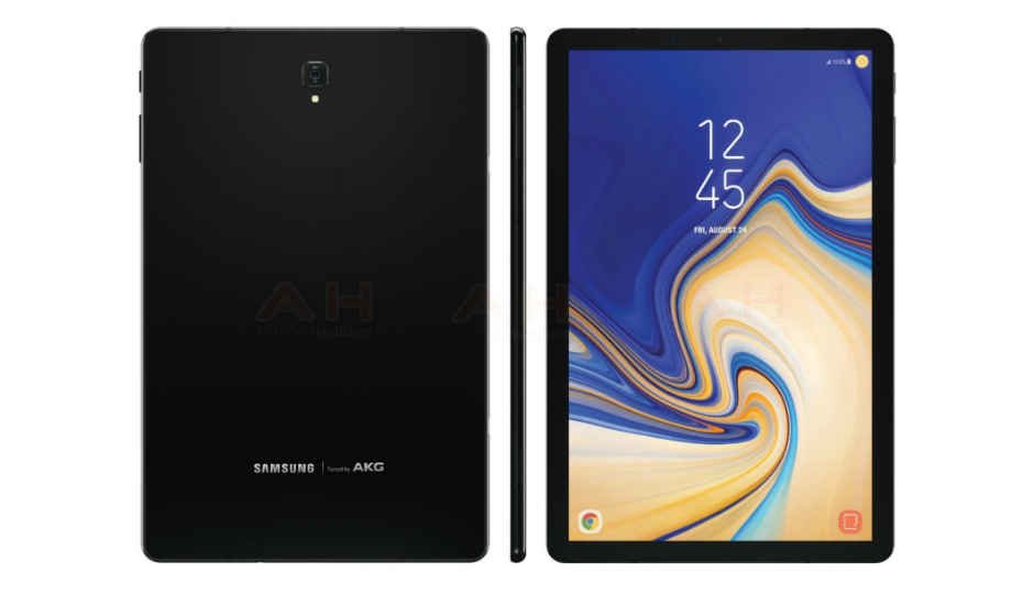 Samsung Galaxy Tab S4 leaked renders show narrow bezels, no home button