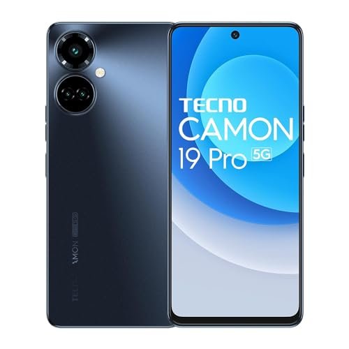 TECNO Camon 19 Pro 5G (Eco Black, 8GB RAM,128GB Storage) | 64MP Triple Camera | 33W Charger Included