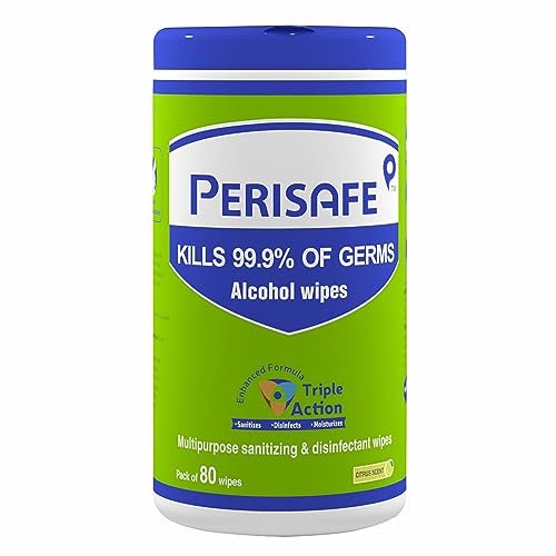 PERISAFE Multipurpose Sanitizing Disinfectant Wipes For Hard & Soft Surface – 80 Wipes