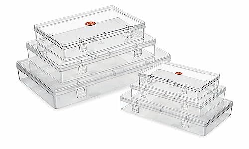 Nakoda Plastic 555 Jewel Storage Box For Multipurpose Use,Transparent – 850 Ml,Pack Of 1