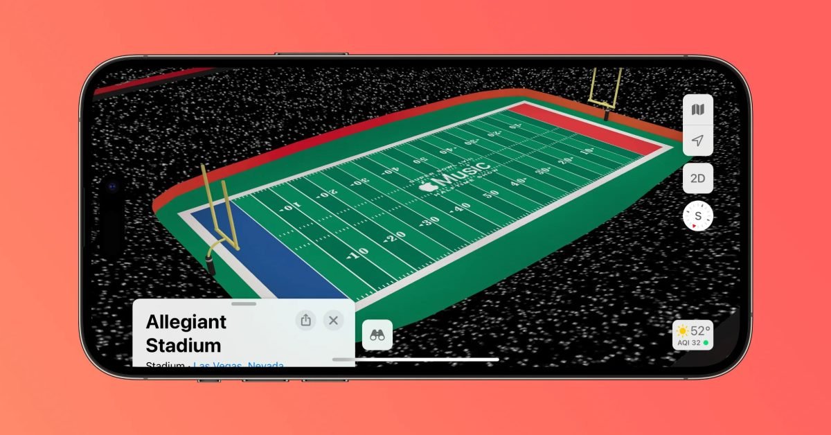 Apple Maps offers an inside look at Allegiant Stadium ahead of Super Bowl LVIII