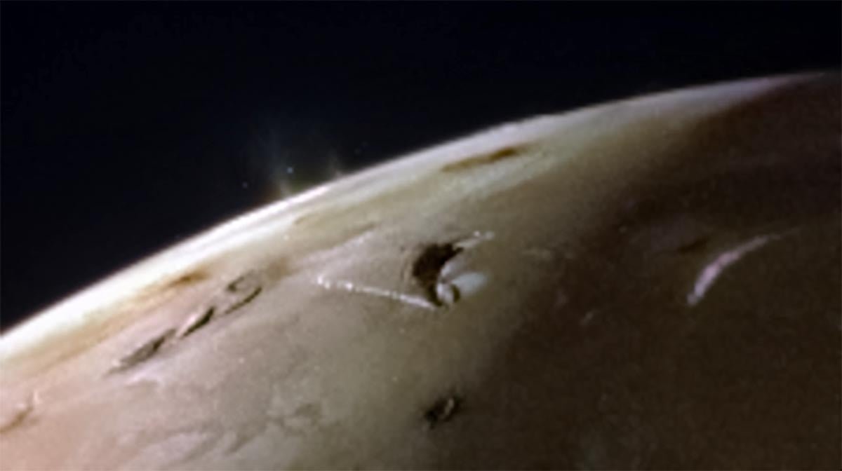 NASA’s Juno Captures Two Active Volcanic Plumes on Jupiter’s Moon Io
