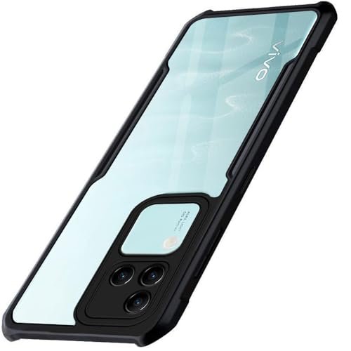 TheGiftKart Shockproof Crystal Clear Back Cover Case for Vivo V30 / V30 Pro 5G | 360 Degree Protection | Protective Design | Transparent Back Cover for Vivo V30 / V30 Pro 5G (PC & TPU, Black Bumper)