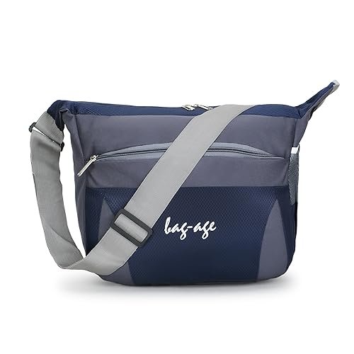 Bag-Age Cross Body Messenger Sling Bag Travel Office Business Messenger one Side Shoulder Bag for Men Women, Polyester, Colour Pink Size 32 X 8 x 24 cm L*W*h (blue)