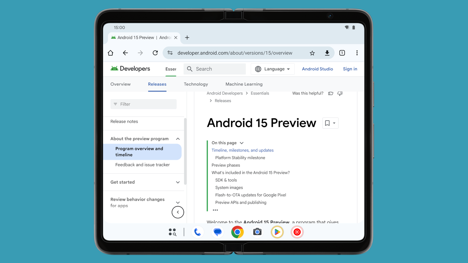 Android 15 DP2 lets you bring back the old taskbar on your Pixel Tablet or Pixel Fold