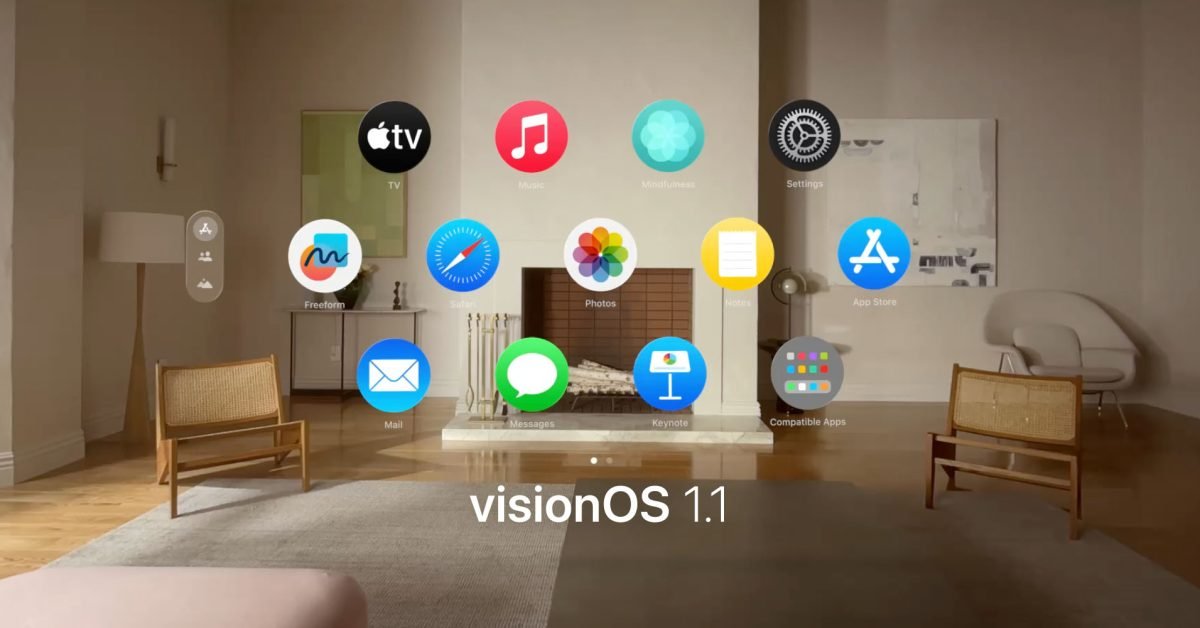 visionOS 1.1 update for Apple Vision Pro now available with MDM support, improved Persona, more