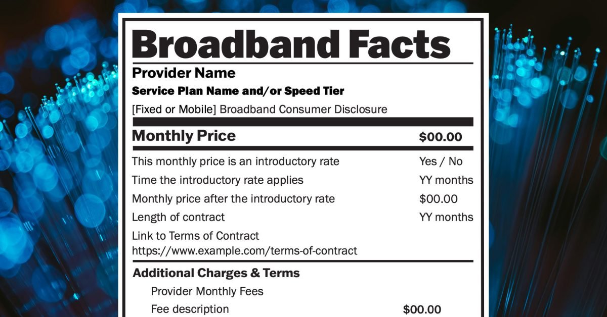 Broadband nutrition labels will reveal real speeds and hidden fees