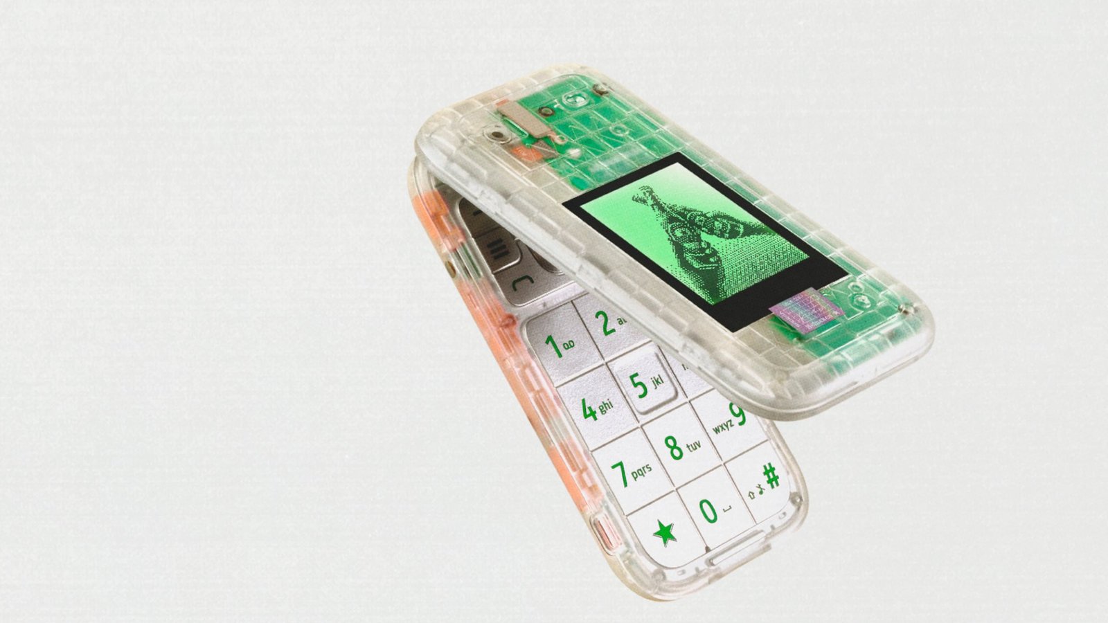 The Boring Phone is a featureless, transparent flip handset that takes me back to my childhood