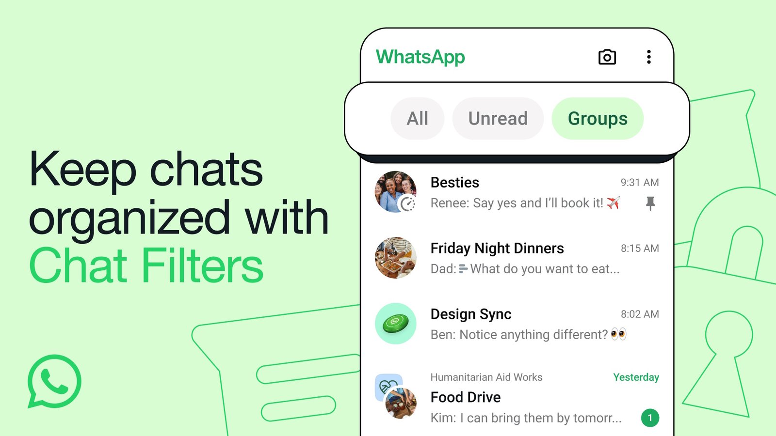 WhatsApp’s new chat filters make it easy to catch up on your unread messages