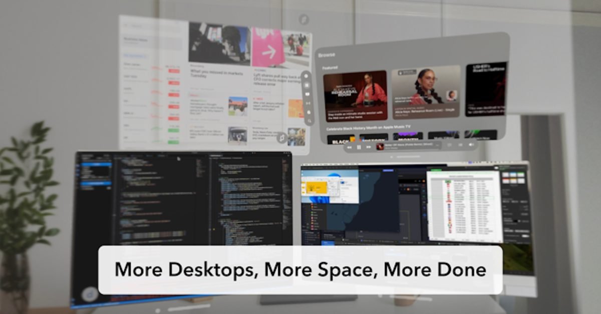 Vision Pro support arrives for Duet Display and Screens to enhance your virtual desktop