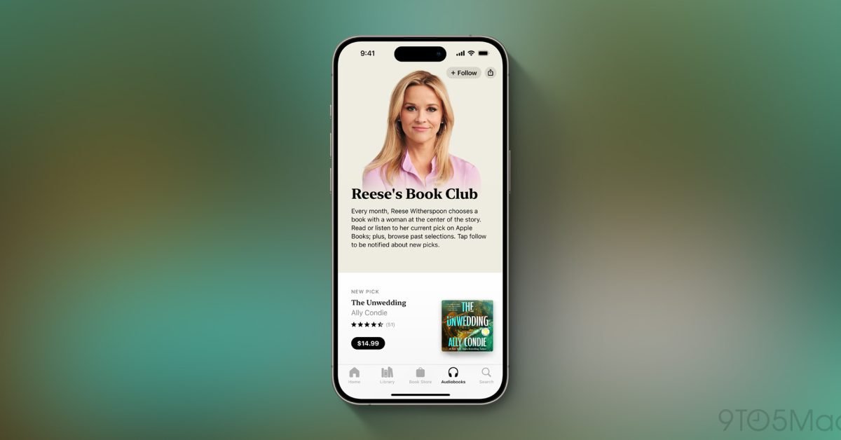 Apple Books is now the official audiobook home of Reese’s Book Club