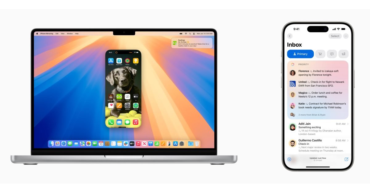 Apple Intelligence, iPhone Mirroring to Mac, and SharePlay Screen Sharing won’t be available in the EU at launch