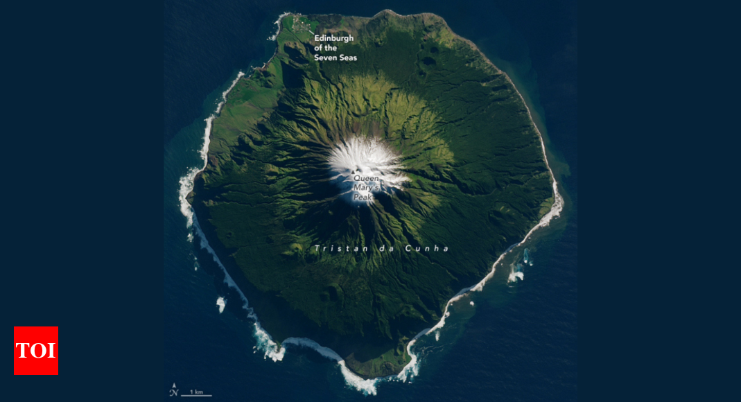 Nasa shares satellite images of world’s most remote island Tristan da Cunha