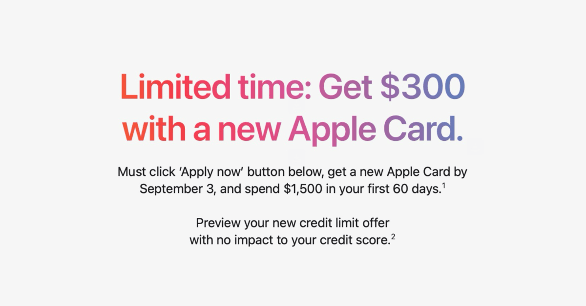 Apple Card offering new $300 sign up bonus to targeted users