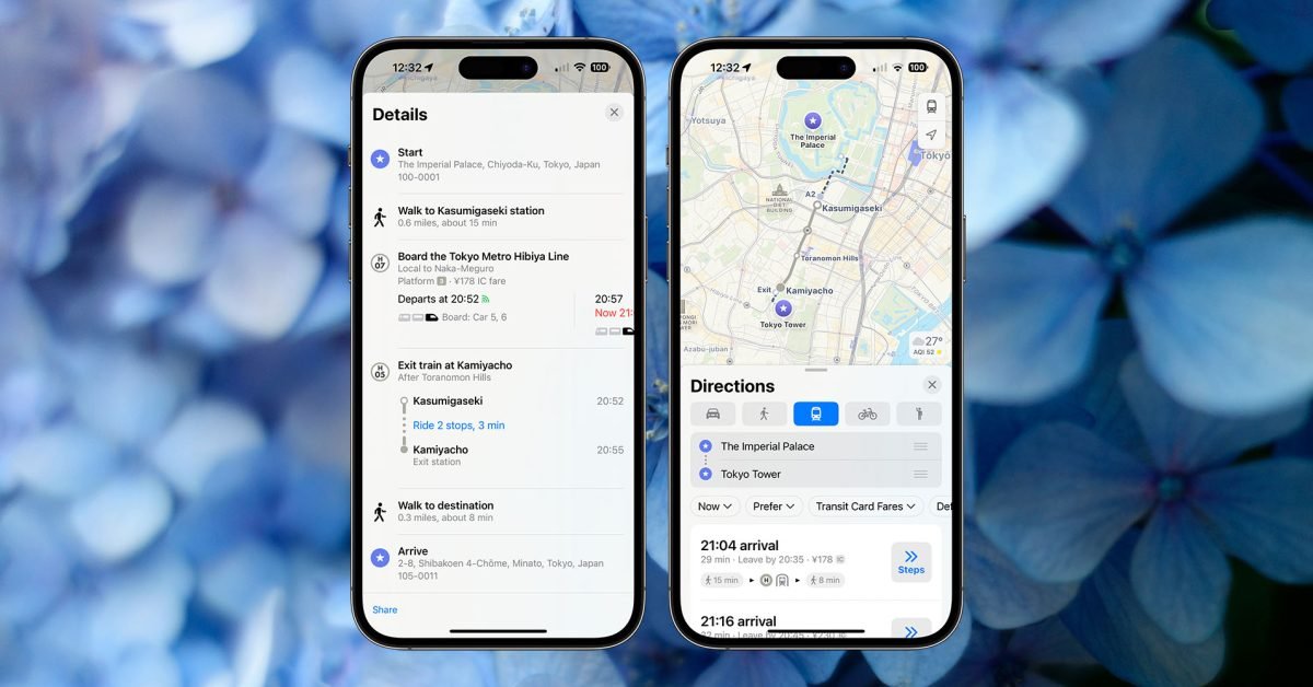 Apple Maps real-time transit information comes to Tokyo