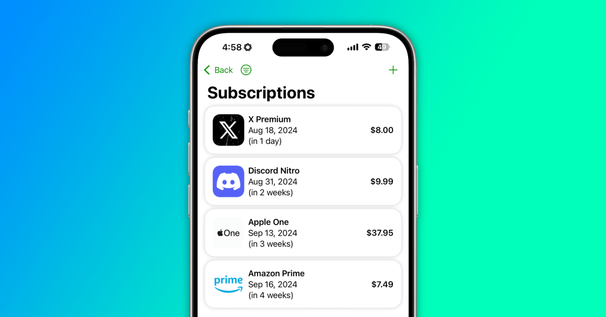 Indie App Spotlight: ‘SubManager’ helps you keep track of your subscriptions