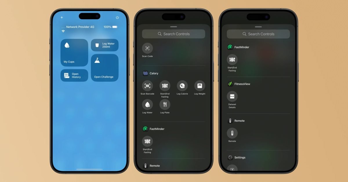 WaterMinder, Calory, and more updated for iOS 18 with Control Center widgets, app icons